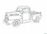 Truck Drawing Ford Pickup Drawings Trucks Outline F1 49 Sketch Coloring Line Pencil Old Sketches Car Easy Draw 1948 F100 sketch template