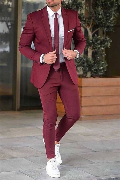 pin  burgundy suit maroon suit