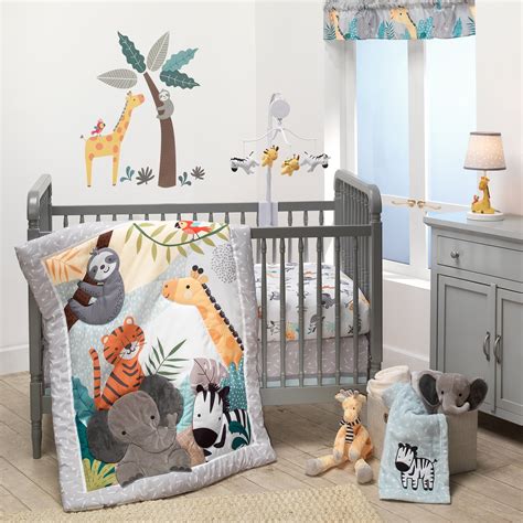 bedtime originals mighty jungle animals  piece baby nursery crib