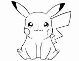 Pikachu Simple Coloringfolder sketch template