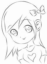 Anime Easy Drawings Girls Drawing Cartoon Girl Chibi Cute Draw Sketches Clipart Bts Getdrawings Kids Body Sketch Pencil Lineart People sketch template