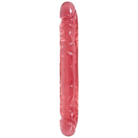 crystal jellies jr double dong 12 pink sex toys at