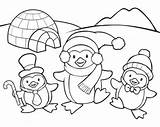 Coloring Pages Cute Penguin Winter Kids Christmas Coloriage Printable Family Penguins Carol Hiver Color Chrétien Getcolorings Sheets Pingouin Enregistrée Depuis sketch template