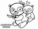 Panda Coloring Pages Baby Cute Mothers Mom Printable Kids Happy Print Sheets Red Mama Color Mother Pandas Bear Drawing Giant sketch template
