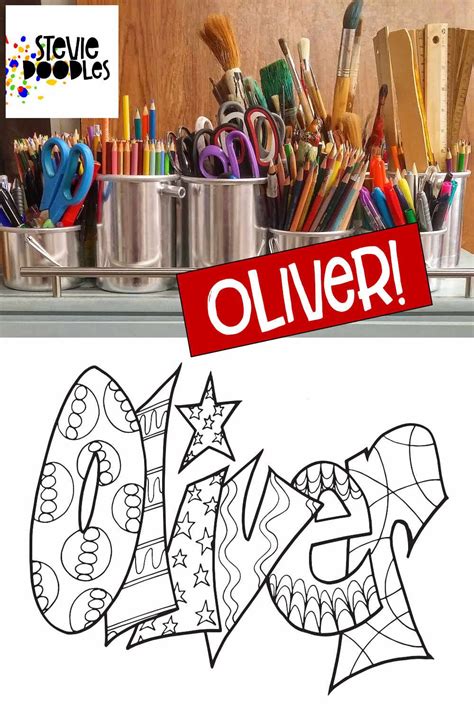 oliver coloring pages  printable stevie doodles