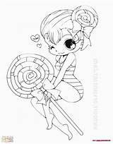 Coloring Pages Girl Chibi Fancy Printable Children Good Style Witch Comments sketch template