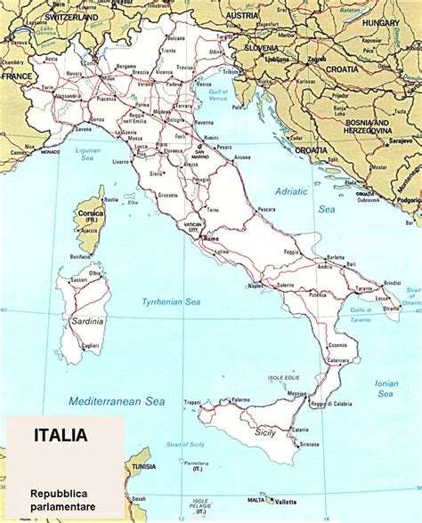 cartina geografica politica dellitalia