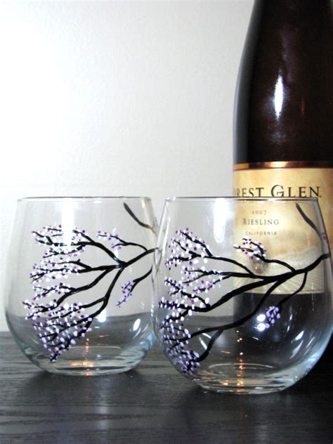 Hand Painted Stemless Wine Glasses A Photo On Flickriver