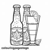 Colouring Pages Beer Coloring Bottle Adult Template Description Color Etsy sketch template
