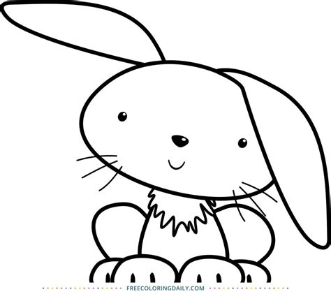cute bunny  coloring page  coloring daily
