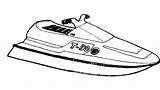 Jet Ski Seadoo Coloring Transportation Pages Drawing Printable sketch template