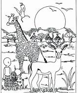 Coloring Pages Africa African Tree Together South Getdrawings Getcolorings Color Printable Colorings sketch template