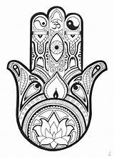 Coloring Fatma Adult Hand Pages Tattoo Printable Tatoo Zentangle Book Pretty Tattoos Drawing Details Colouring Color Adults Justcolor Print Hamsa sketch template