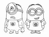 Minion Stuart Pages Coloring Getcolorings Colouring sketch template