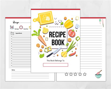 recipe book template  printable printable templates vrogue