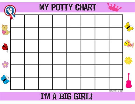 printable  potty training charts
