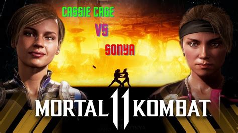 cassie cage  sonya fight mortal kombat  game story battle   mortal kombat fights