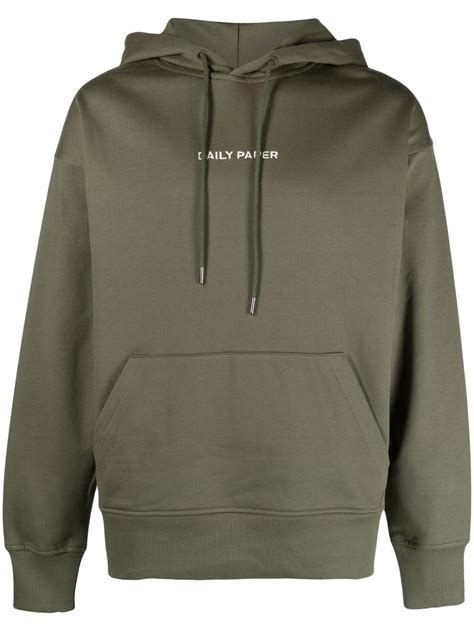 daily paper embroidered cotton hoodie farfetch