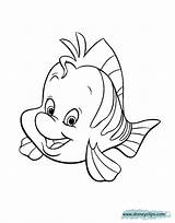 Flounder Mermaid Little Coloring Pages Sebastian Ariel Printable Disney Colouring Book Sheets Disneyclips Template Drawing Kids Princess Clipart Fish Smiling sketch template