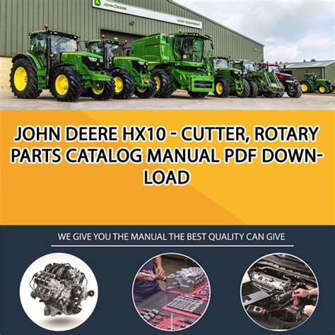 john deere hx cutter rotary parts catalog manual   service manual repair
