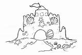 Sand Coloring Castle Pages Sandcastle Template Print Printable Designlooter Color Sketch Drawings Getcolorings sketch template