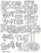 Righteousness Thirst Sermon Beatitudes Peacemakers Shall sketch template