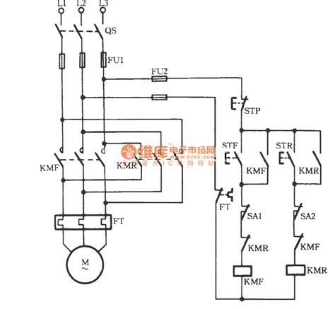 limit switch  reverse motor control diagram