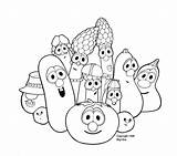 Coloring Pages Veggie Tales Pickle Giant Dave Color Printable Kids Veggietales Sheets Print Library Popular sketch template