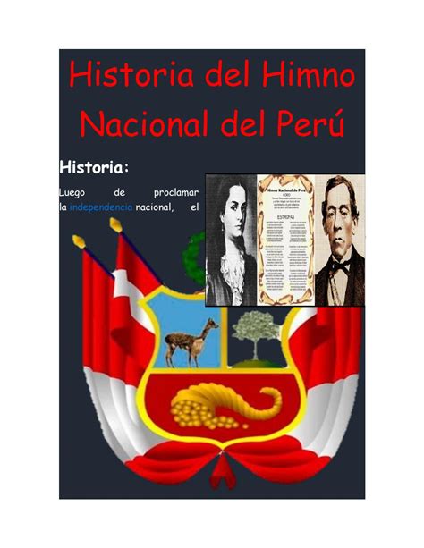 historia del himno nacional del peru national symbols symbols images