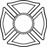 Maltese Cross Fire Department Coloring Pages Template Badge Firefighter Sketch Blank Printable Firehouse Choose Board Stencil Helmet Clip sketch template