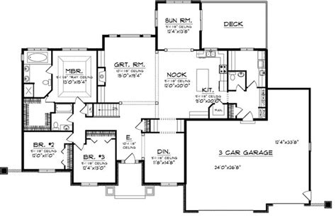 ranch house plan  floor    houseplansandmorecom  images house plans
