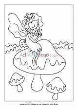 Fairy Colouring Toadstool Pages Coloring Activity Village Fairies Toadstools Explore Tinkerbell Summer Activityvillage Childrens sketch template