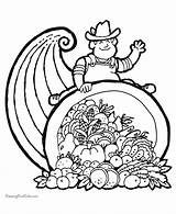 Coloring Thanksgiving Pages Cornucopia Printing Help Printable sketch template