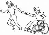 Disabilities Kids Handicap Disability Handicapped Getdrawings Azcoloring sketch template