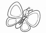 Coloring Cartoon Butterfly Pages Spring sketch template