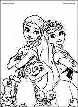 Coloring Elsa Anna Frozen Pages Birthday Print Fever Happy Hug Color Printable Characters Book Getcolorings Getdrawings Colorings Popular Large sketch template