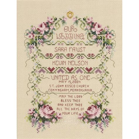 united   counted cross stitch kit   count wedding