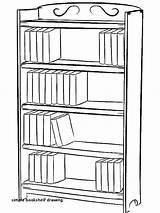 Drawing Bookshelf Bookcase Shelf Coloring Draw Pages Bookshelves Color Book Drawings Tocolor Simple Clip Paintingvalley Books Library Clipart Colorir Desenho sketch template