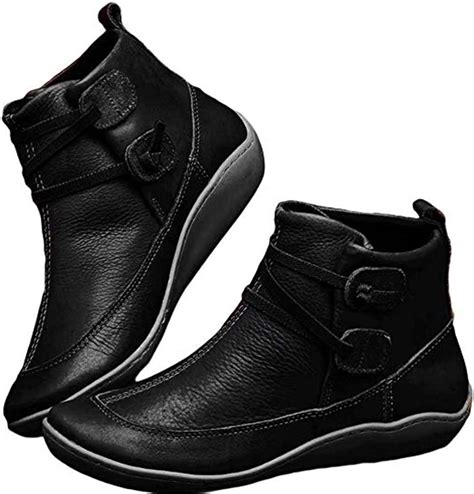 amazoncom eago comfy daily adjustable soft leather booties women boots casual comfy daily