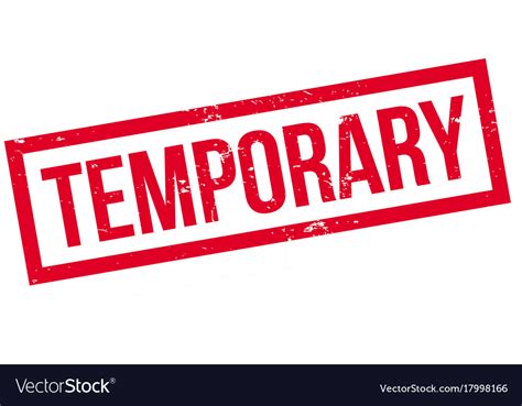 temporary rubber stamp royalty  vector image