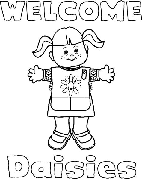 daisy girl scout coloring pages daisys girl scout daisy activities