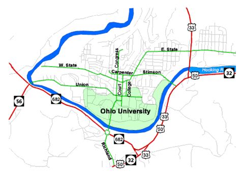 maps and directions ohio university