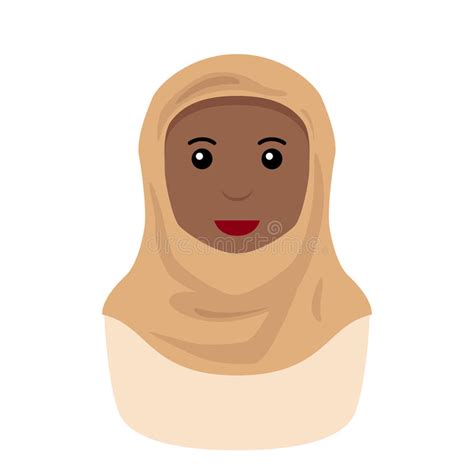black muslim woman with hijab avatar icon stock vector