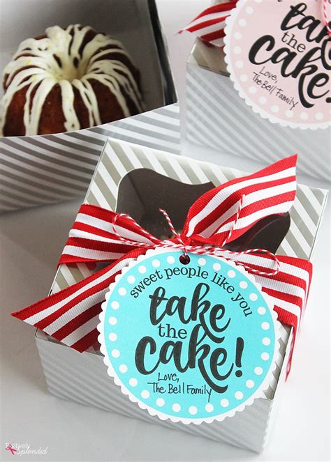 miniature cake teacher appreciation gift  printable tags