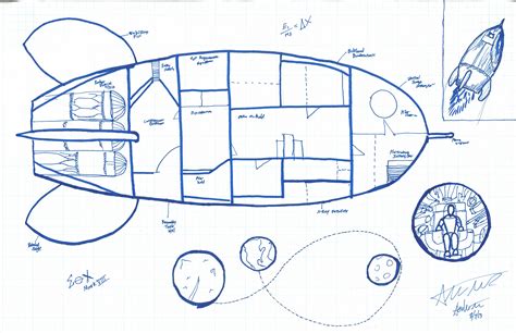 blueprints diagram rocket