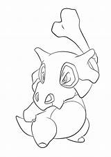 Pokemon Cubone Coloring Pages Kids Generation Type Original sketch template