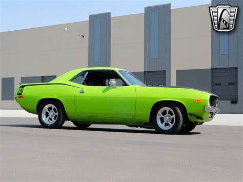green  plymouth cuda   small block cid  pack  speed automatic avai  plymouth