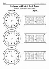 Clock Digital Worksheets Analogue Time Times Blank Clocks Printable Sparklebox Hour Telling Maths Match Shape Simple Preview Teaching Faces Primary sketch template