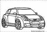 Suzuki Coloring Pages Cars Swift sketch template