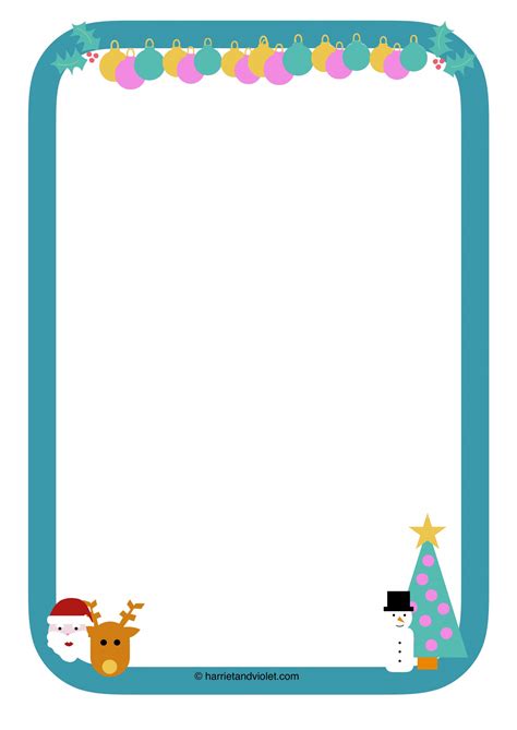 christmas page border paper  teaching resources harriet violet